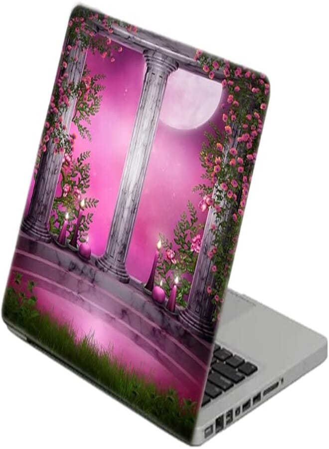 TAT Stains Liquid Texture Printed Laptop Sticker Multicolour-14 inch-6399